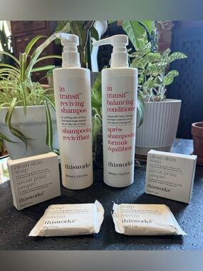 LOT of 6 products - This Works Shampoo, Conditioner, + 4 Bar Soap - NEW!